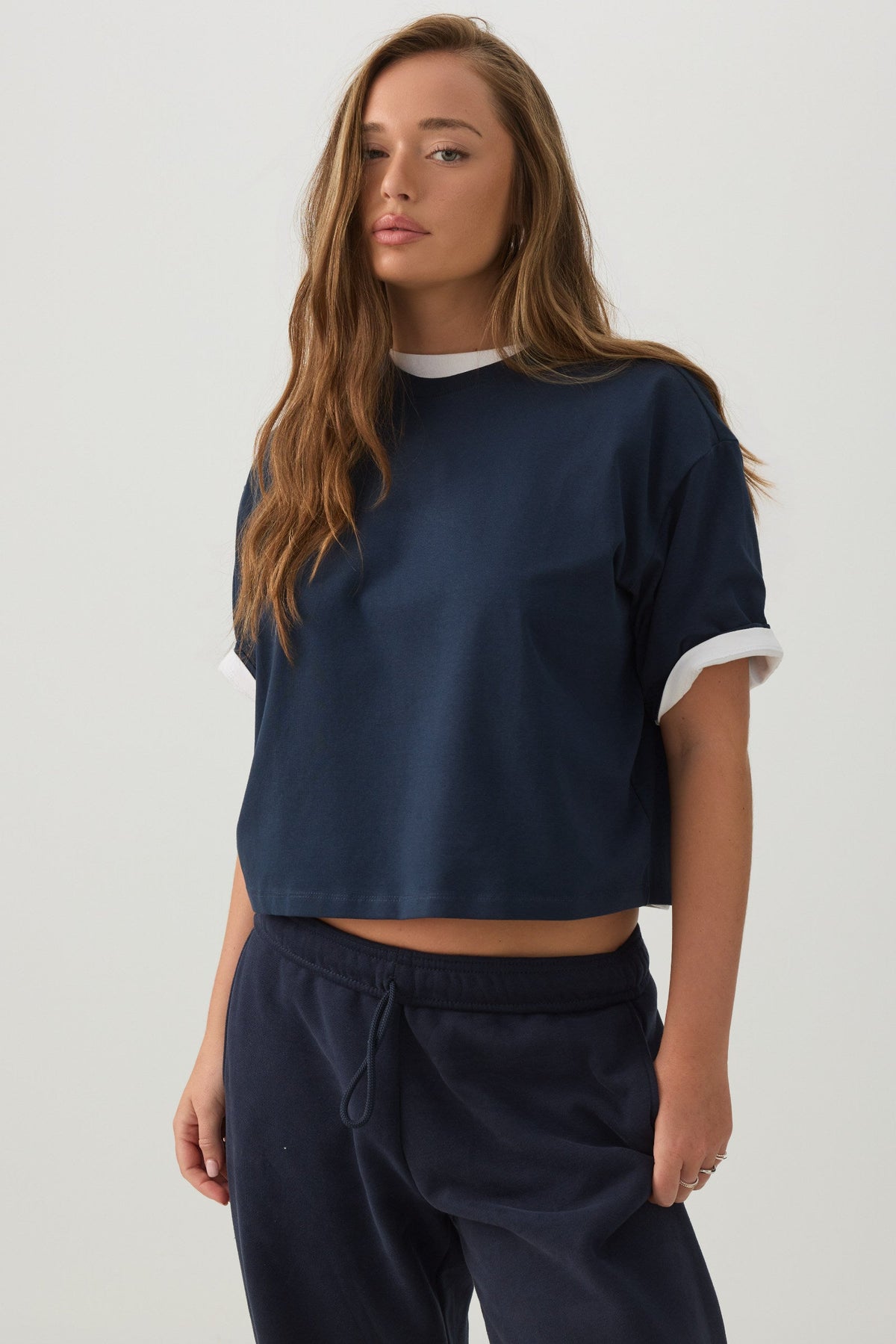 BASICOREâ¢ Boxy Cropped T-Shirt