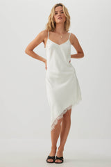 Asymmetric Midi Slip Dress