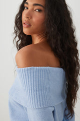MODERAKNITâ¢ Off Shoulder Foldover Sweater