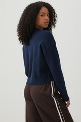 Bear Jacquard Crew Neck Sweater