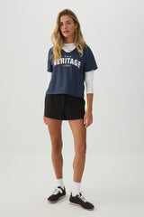 Graphic Print Mesh T-Shirt