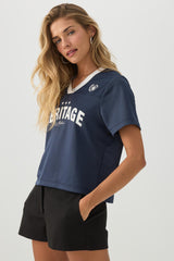 Graphic Print Mesh T-Shirt