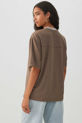 Extra-Long Graphic Mesh T-Shirt