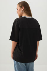 Extra-Long Graphic Mesh T-Shirt