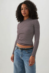 Rib Long Sleeve Top