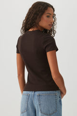 Rib Crew Neck T-Shirt