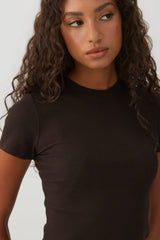 Rib Crew Neck T-Shirt