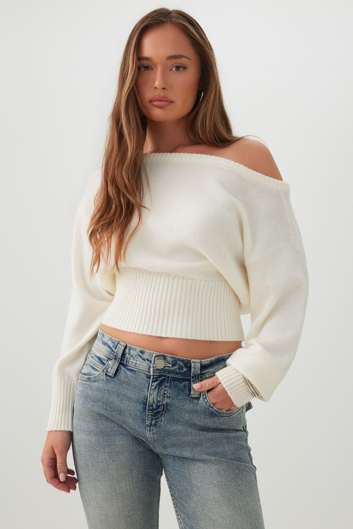 Off Shoulder Sweater