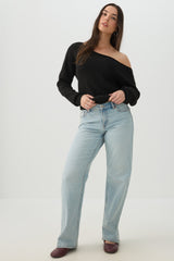Off Shoulder Knit Sweater
