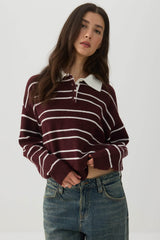 Striped Polo Sweater