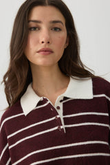 Striped Polo Sweater