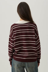 Striped Polo Sweater