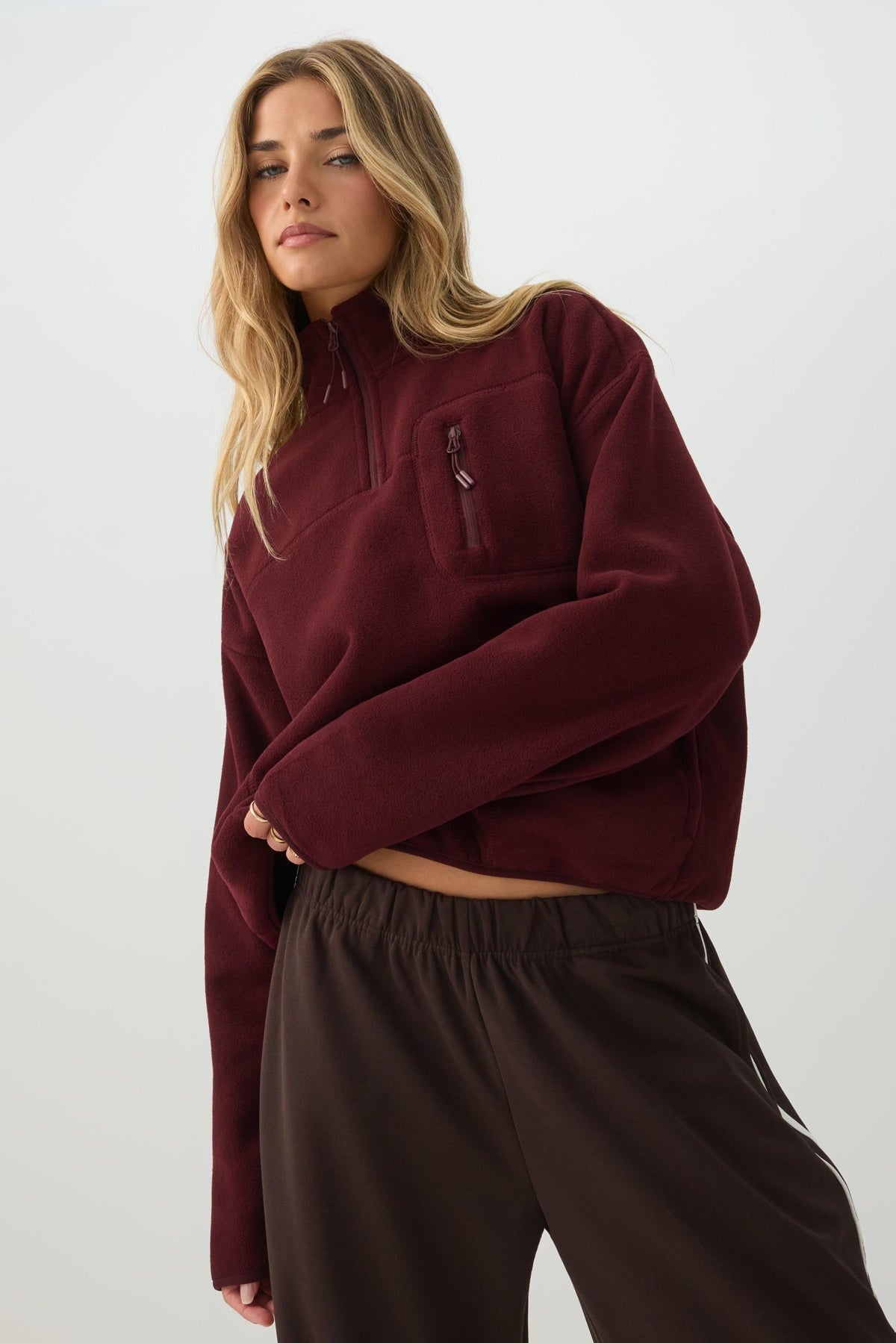 Fleece Quarter Zip Sweatshirt