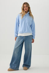Fleece Quarter Zip Sweatshirt