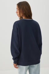 MADESOFTâ¢ Fleece V-Neck Graphic Sweatshirt