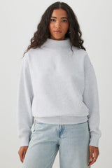 MADESOFTâ¢ Fleece Mock Neck Sweatshirt