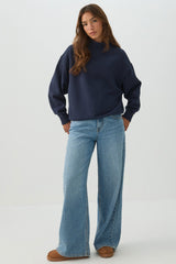 MADESOFTâ¢ Fleece Mock Neck Sweatshirt