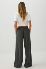 Pleated Wide Leg Knit Pants