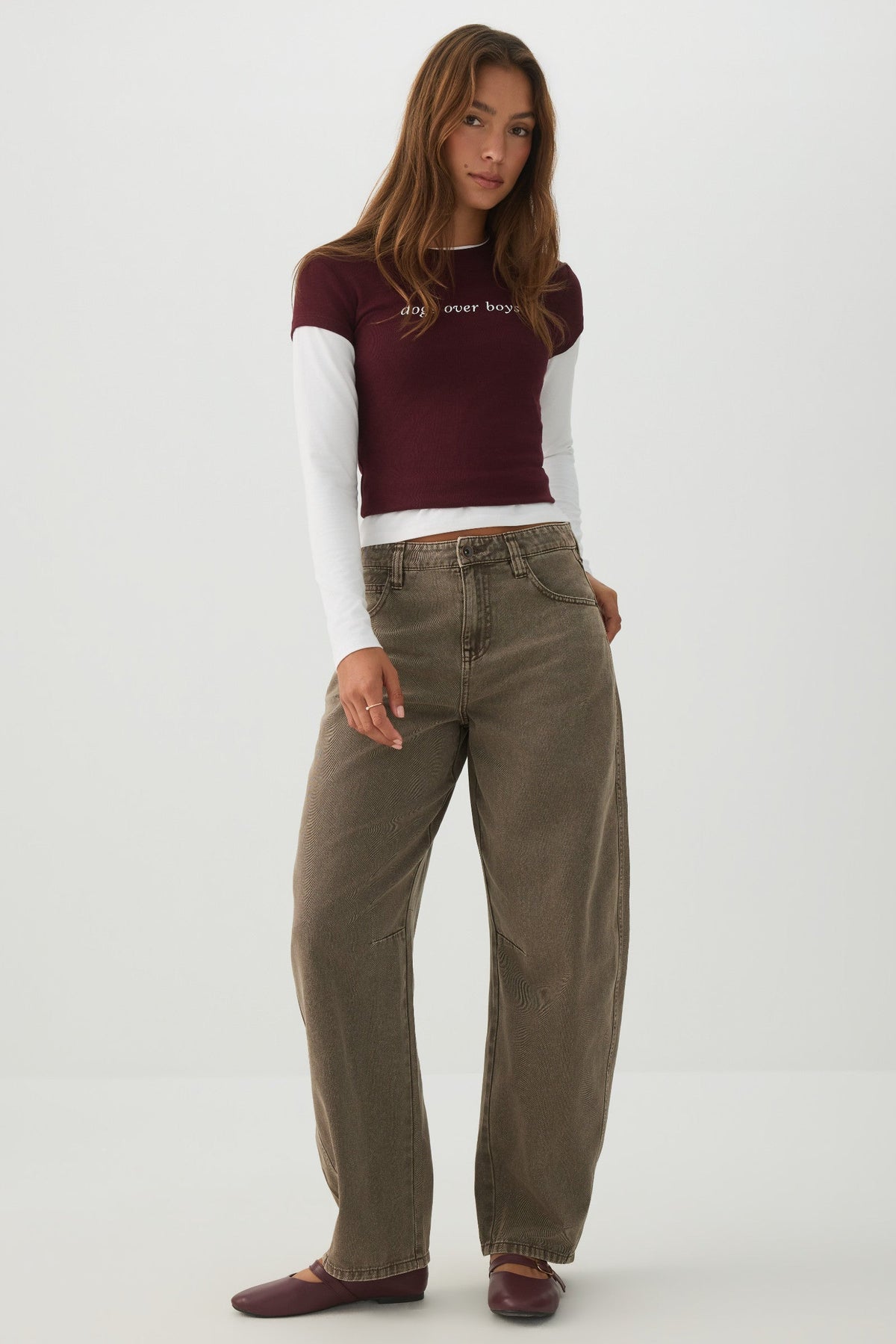 The Indie Fit High Rise Barrel Pants