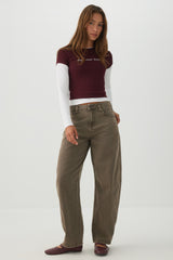 The Indie Fit High Rise Barrel Pants
