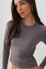 Super Soft Long Sleeve Crop T-Shirt