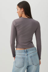 Super Soft Long Sleeve Crop T-Shirt