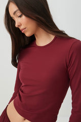Super Soft Long Sleeve Crop T-Shirt