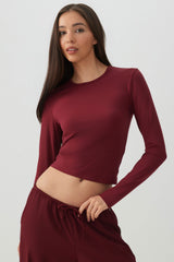 Super Soft Long Sleeve Crop T-Shirt