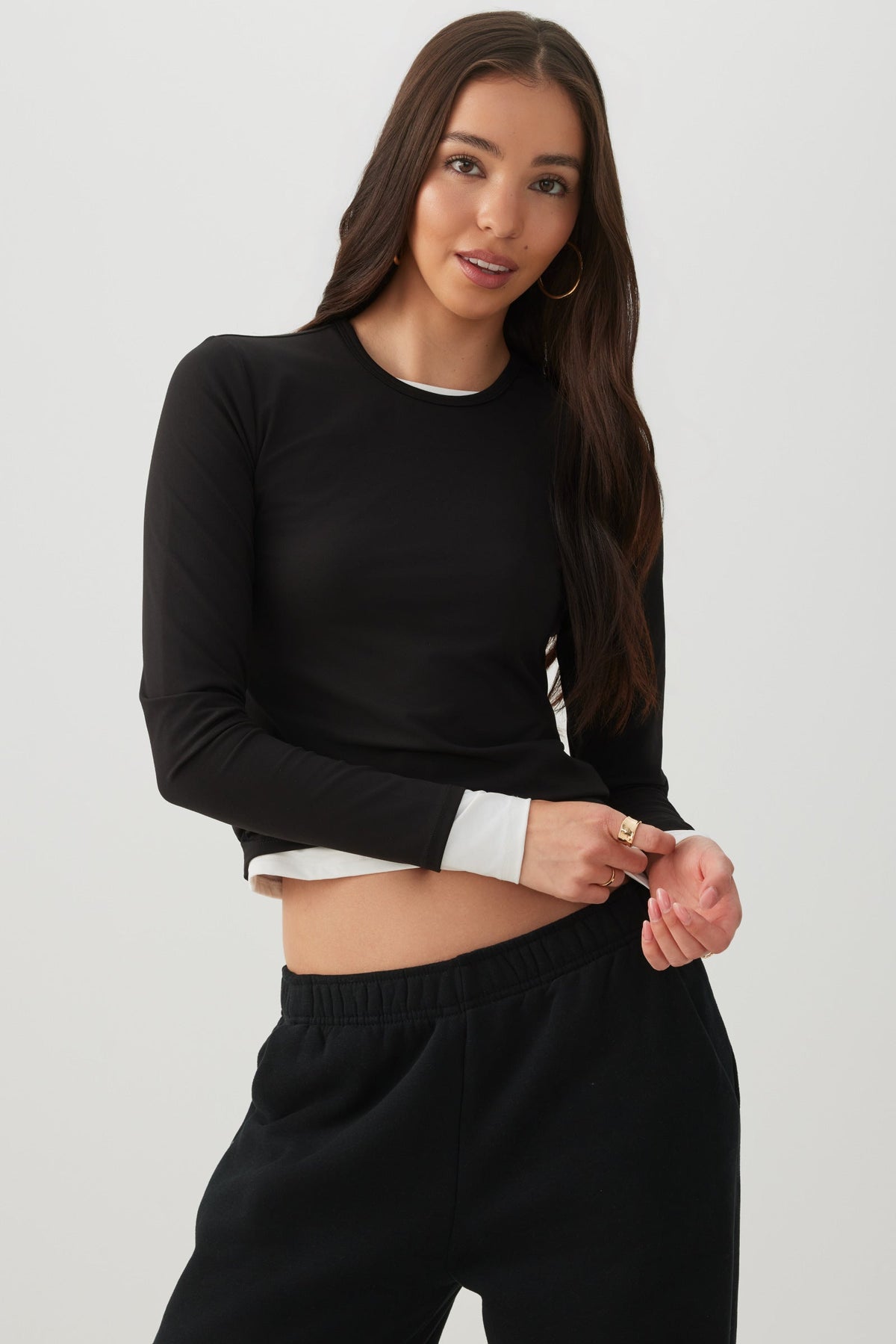 Super Soft Long Sleeve Crop T-Shirt