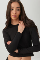 Super Soft Long Sleeve Crop T-Shirt