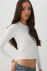 Super Soft Long Sleeve Crop T-Shirt