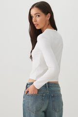 Super Soft Long Sleeve Crop T-Shirt