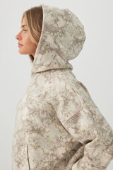 Foliage Print Relaxed Hoodie