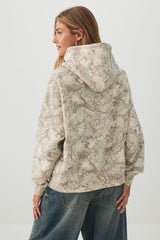 Foliage Print Relaxed Hoodie