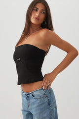 Metal Trim Tube Top