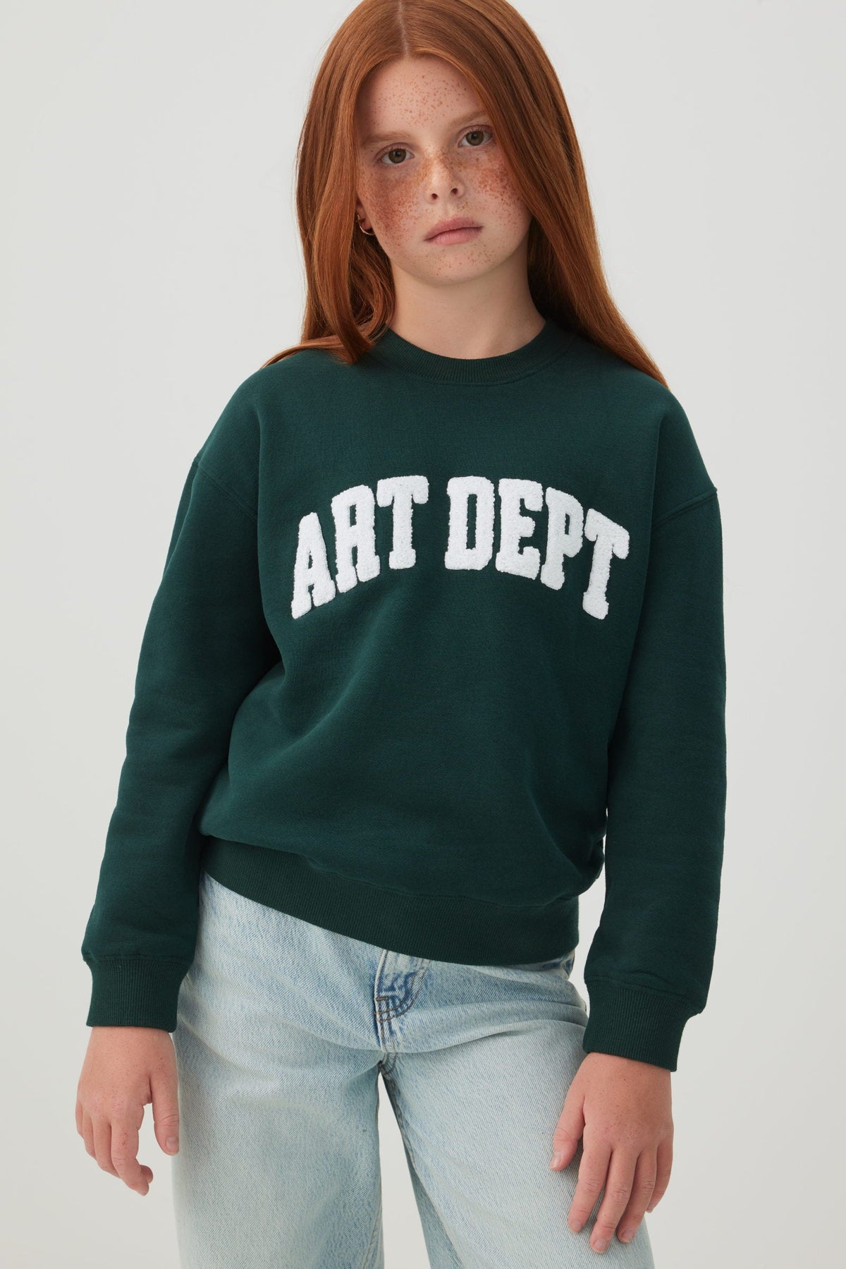 MADESOFTâ¢ Fleece Crew Neck Graphic Sweatshirt