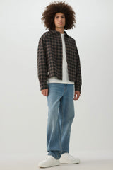 Boxy Plaid Button Up Shirt