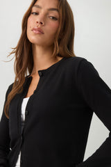 Button-Front Knit Cardigan
