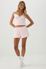 Pointelle PJ Tank Top And Short Set