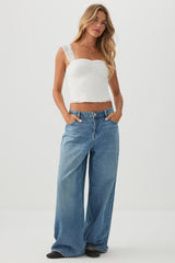 Lace Sweetheart Crop Top