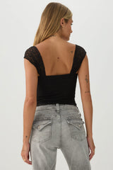 Lace Sweetheart Crop Top