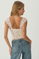 Lace Sweetheart Crop Top