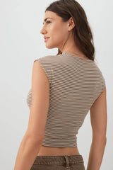 Cropped Rib T-Shirt