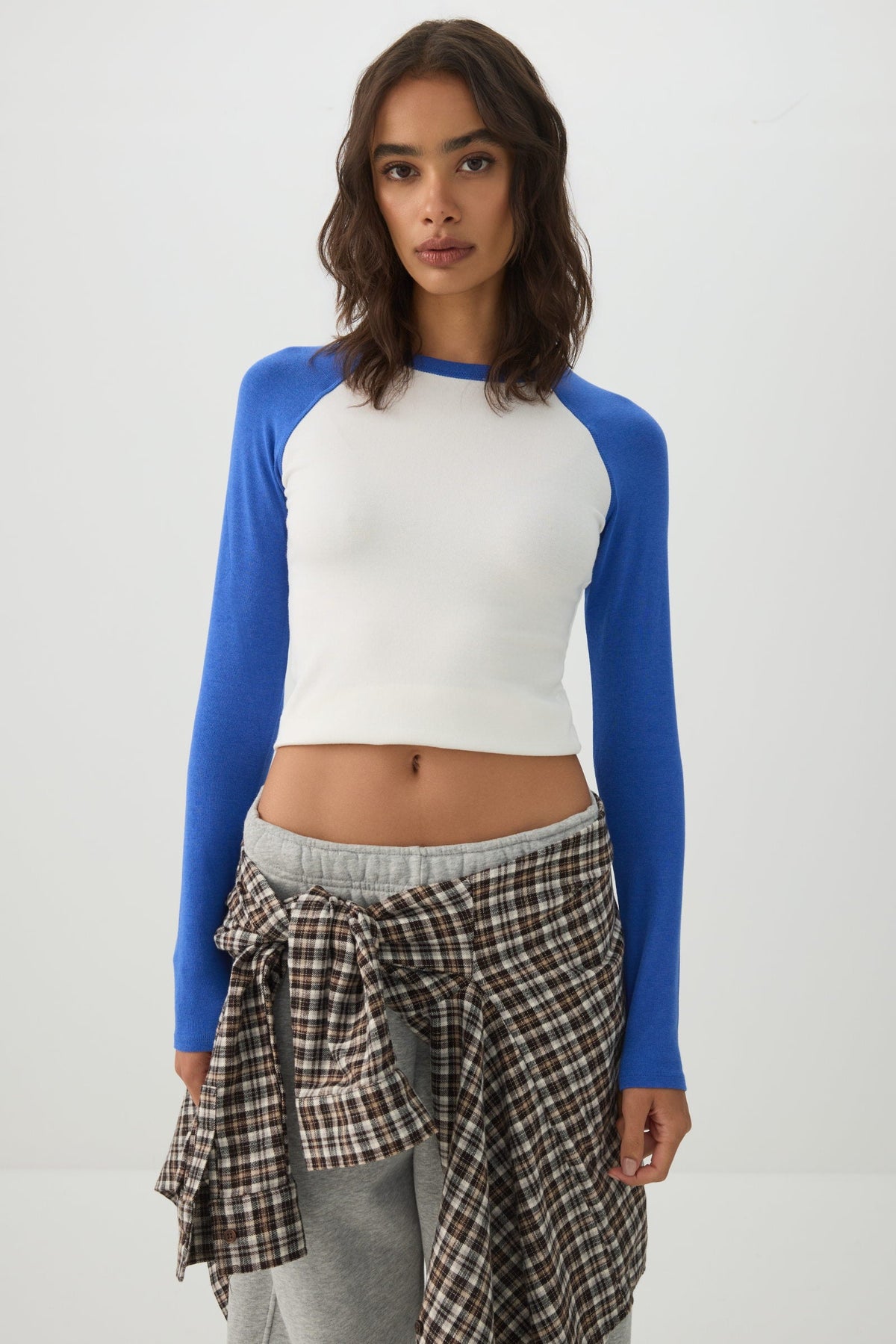 Contrast Raglan Sleeve Top
