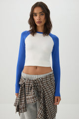 Contrast Raglan Sleeve Top