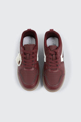 Court Sneakers with Pearl Bow Detail