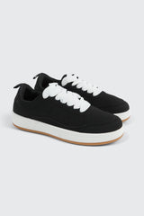 Faux Suede Platform Sneakers