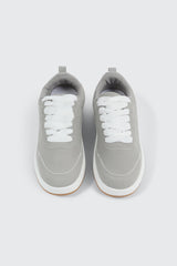 Faux Suede Platform Sneakers