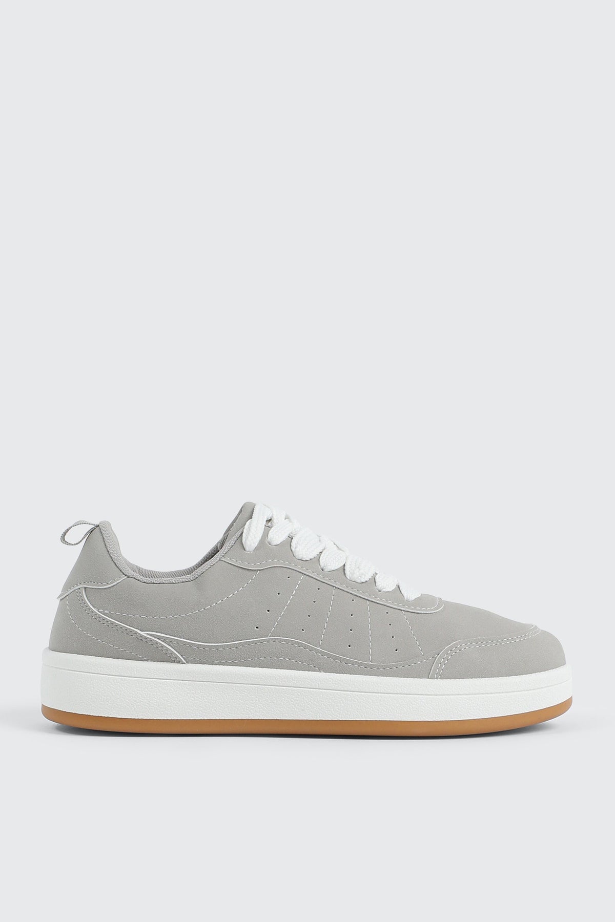 Faux Suede Platform Sneakers