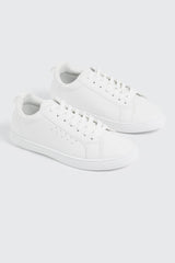 White Lace Up Sneakers